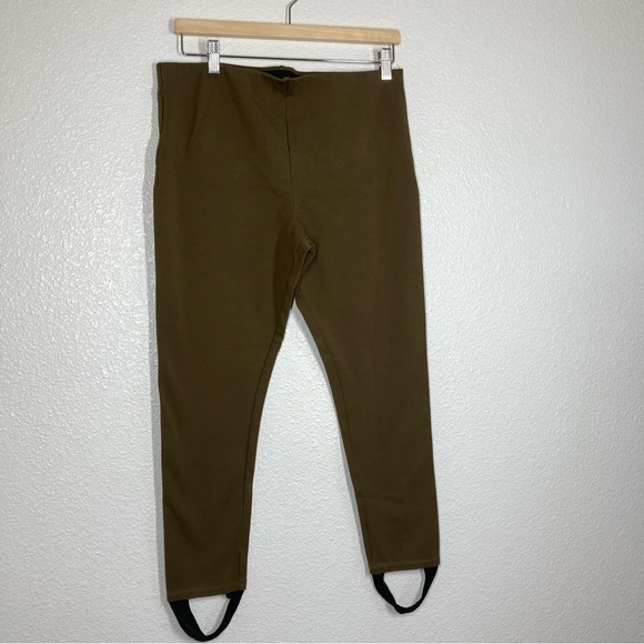 Free People Ponte Knit Stirrup Leggings Womens Size M Moss Green Brown - Picture 10 of 14
